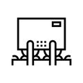 grinding machine line icon vector illustration Royalty Free Stock Photo