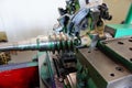 Grinding, sharpening and machining of the worm shaft on a turning-backing machine