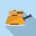 Grinding wheel machine icon flat vector. Grinder tool