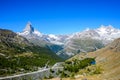 Grindjisee - beautiful lake with reflection of Matterhorn at Zermatt, Switzerland Royalty Free Stock Photo