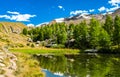 Grindjisee lake near Zermatt in Switzerland Royalty Free Stock Photo