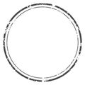 Gringy round frame. Blank postal stamp template Royalty Free Stock Photo