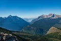 Grinnell Overlook via Granite Park Trail in Glacier National Park, wilderness area in Montana`s Rocky Mountains. USA.