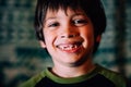 Grinning boy missing teeth Royalty Free Stock Photo