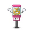 Grinning candy vending machine in a cartoon Royalty Free Stock Photo