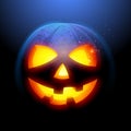 Grinning Halloween Pumpkin Royalty Free Stock Photo