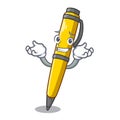 Grinning pen can be used for mascot Royalty Free Stock Photo