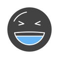 Grinning Squinting Face icon vector image.