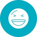 Grinning Squinting Face icon vector image.