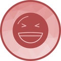 Grinning Squinting Face icon vector image.