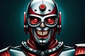 Grinning steel robot Royalty Free Stock Photo