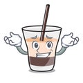 Grinning white russian character cartoon Royalty Free Stock Photo