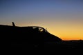 GRIPEN JET SILHOUETTE AGAINST DAWN