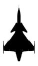 Gripen silhouette Royalty Free Stock Photo