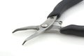 Pliers black color on white background.