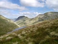 Grisedale Tarn coming into view on Seat Sandal descent