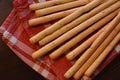 Grissini italians snack with rosemary and salt