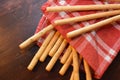 Grissini italians snack with rosemary and salt