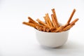 Grissini in a white bowl Royalty Free Stock Photo