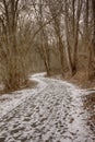 Grist Mill trail with snow Royalty Free Stock Photo