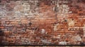 Grit and History: Grunge Brick Wall\'s Timeless Panorama