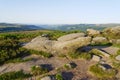 Gritstone rocks weathered into strange shapes on Surprise View