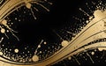 Gritty Gold-Black Abstract Background Royalty Free Stock Photo