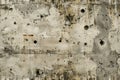 Gritty Grunge Background: War-Torn Concrete Wall Revealing the Resilience Amidst Devastation. AI Image Royalty Free Stock Photo
