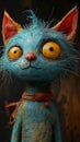 Gritty Gumdrops: The Tale of a Blue Kitty with Yellow Eyes and a