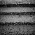 Old Concrete Steps in Grainy High Contrast Black and White Royalty Free Stock Photo