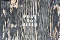 Post no Bills Stenciled on Weathered Textured Wood with Paint Flaking