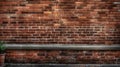 Gritty texture of a brick wall. AI generated Royalty Free Stock Photo