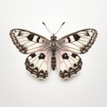 Grizzled Skipper Butterfly: Hyperrealistic Graphic Art On White Background