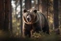 Grizzly Bear . AI generated Illustration Royalty Free Stock Photo