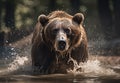 Grizzly Bear . AI generated Illustration Royalty Free Stock Photo