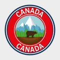 Grizzly bear canadian frame Royalty Free Stock Photo