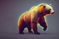 grizzly bear isolated on background