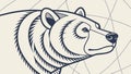 Grizzly Bear Profile, Wilderness Strength, vector design Generative AI Royalty Free Stock Photo