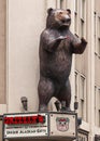 Grizzly bear statue in Anchorage, Alaska, USA