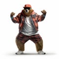 Hip-hop Bear: Photorealistic 3d Rendering Of A Stylish European Brown Bear