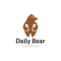 Bear logo and fish icon