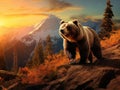 Grizzly in the golden light
