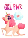 Grl pwr unicorn poster