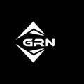 GRN abstract technology logo design on Black background. GRN creative initials letter logo concept Royalty Free Stock Photo