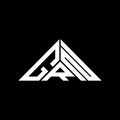 GRN letter logo creative design with vector graphic, GRN simple and modern logo in triangle shape Royalty Free Stock Photo