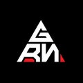 GRN triangle letter logo design with triangle shape. GRN triangle logo design monogram. GRN triangle vector logo template with red Royalty Free Stock Photo