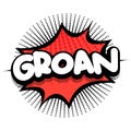 groan Comic book explosion bubble vector illustration Royalty Free Stock Photo