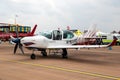 Grob G-120TP-A trainer aircraft from QinetiQ (Empire Test Pilots School) at RAF Fairford. UK - July 13, 2018 Royalty Free Stock Photo