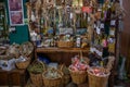 Grocer Grocery Central food meat market Kefalonia Greece Greek. Royalty Free Stock Photo