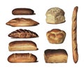 The Grocer`s Encyclopedia 1911, a vintage collection of various types of baked bread loaves. Digitally enhanced by rawpixel.